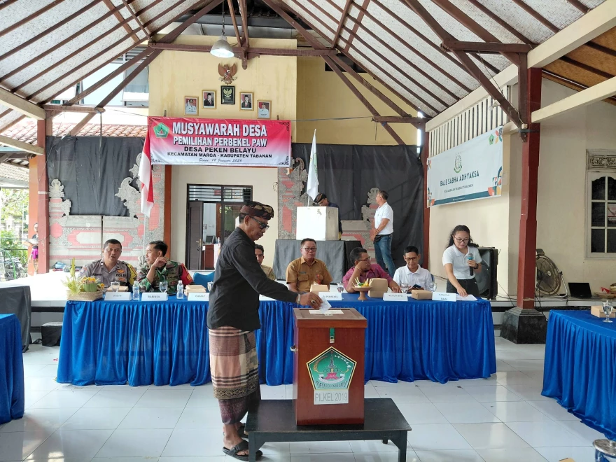 MUSYAWARAH DESA PEMILIHAN PERBEKEL ANTAR WAKTU DESA PEKEN BELAYU